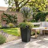 Savana Black Plank Recycled Rubber Plant Pot