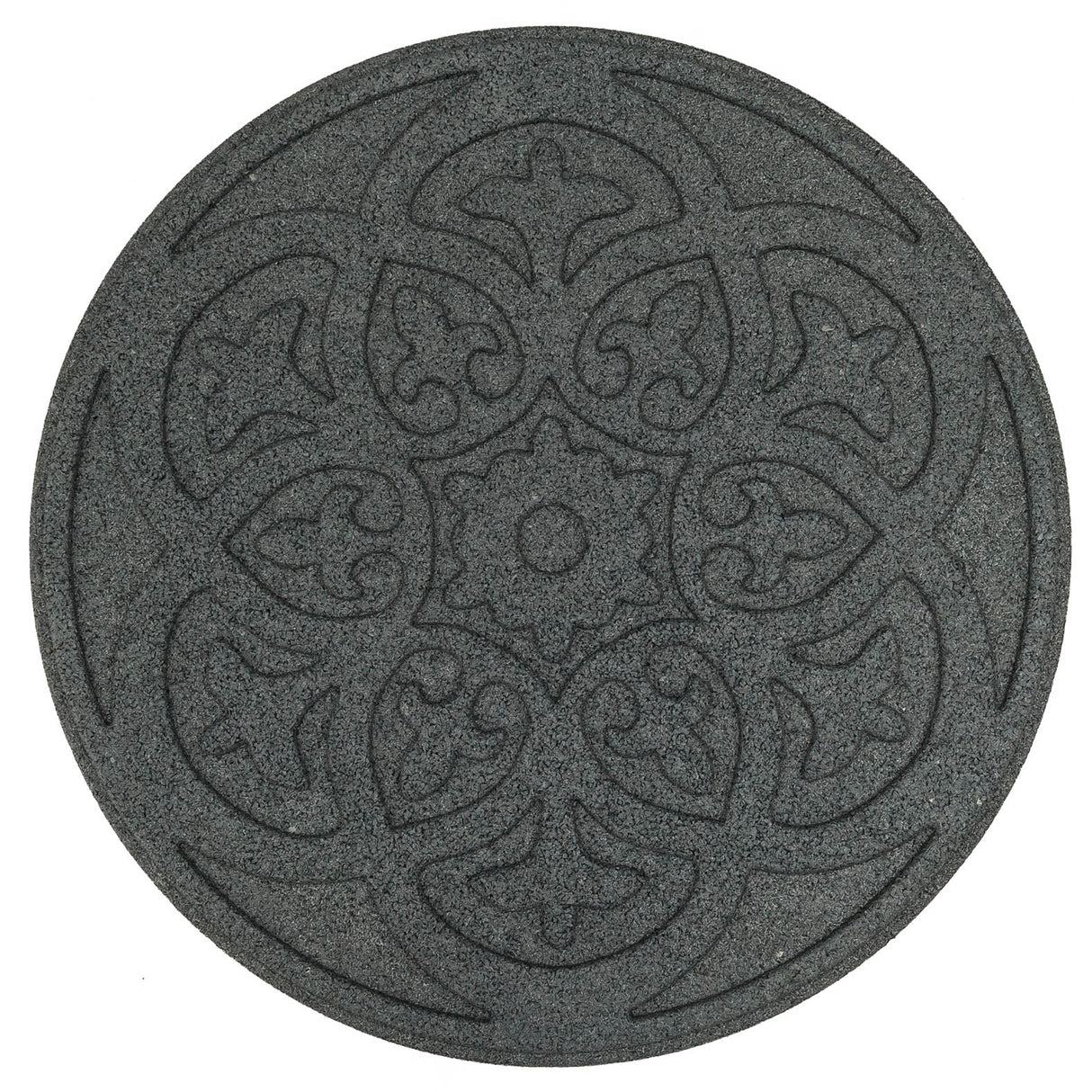 Nicoman Grey Reversible Scroll Stepping Stone Recycled Rubber