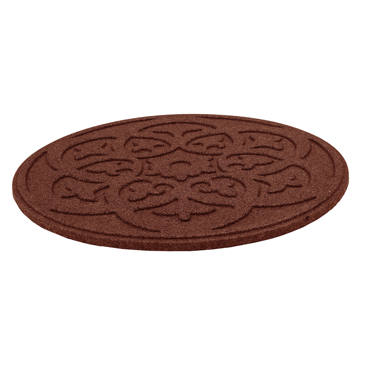 Nicoman terracotta Reversible Scroll Stepping Stone Recycled Rubber