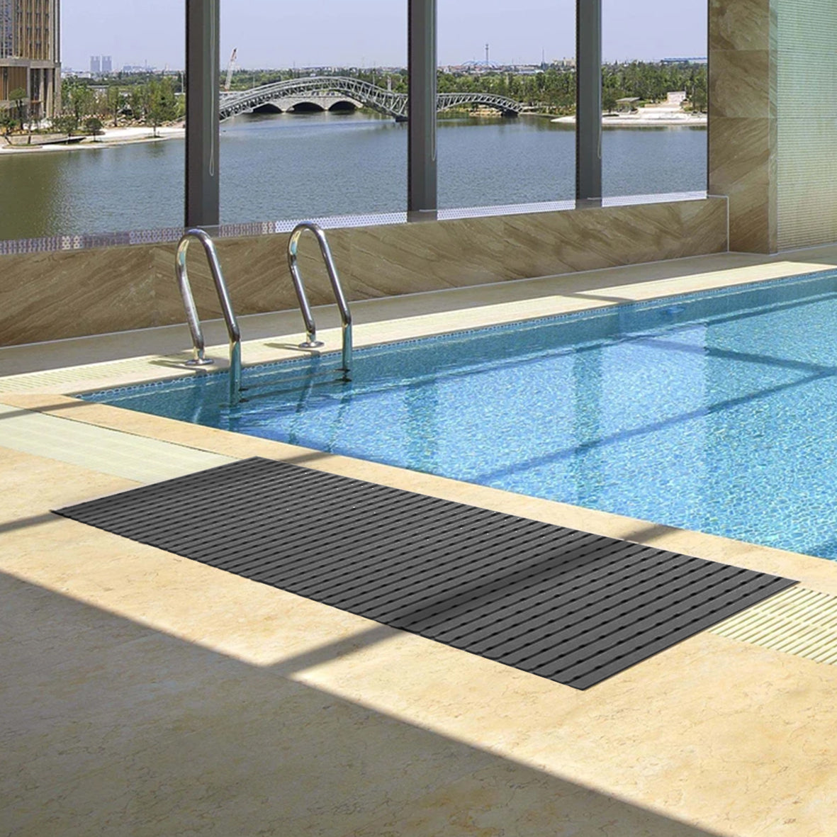 PVC Duckboard Wet Area Non-Slip Mat Drainage Matt - 5M Roll