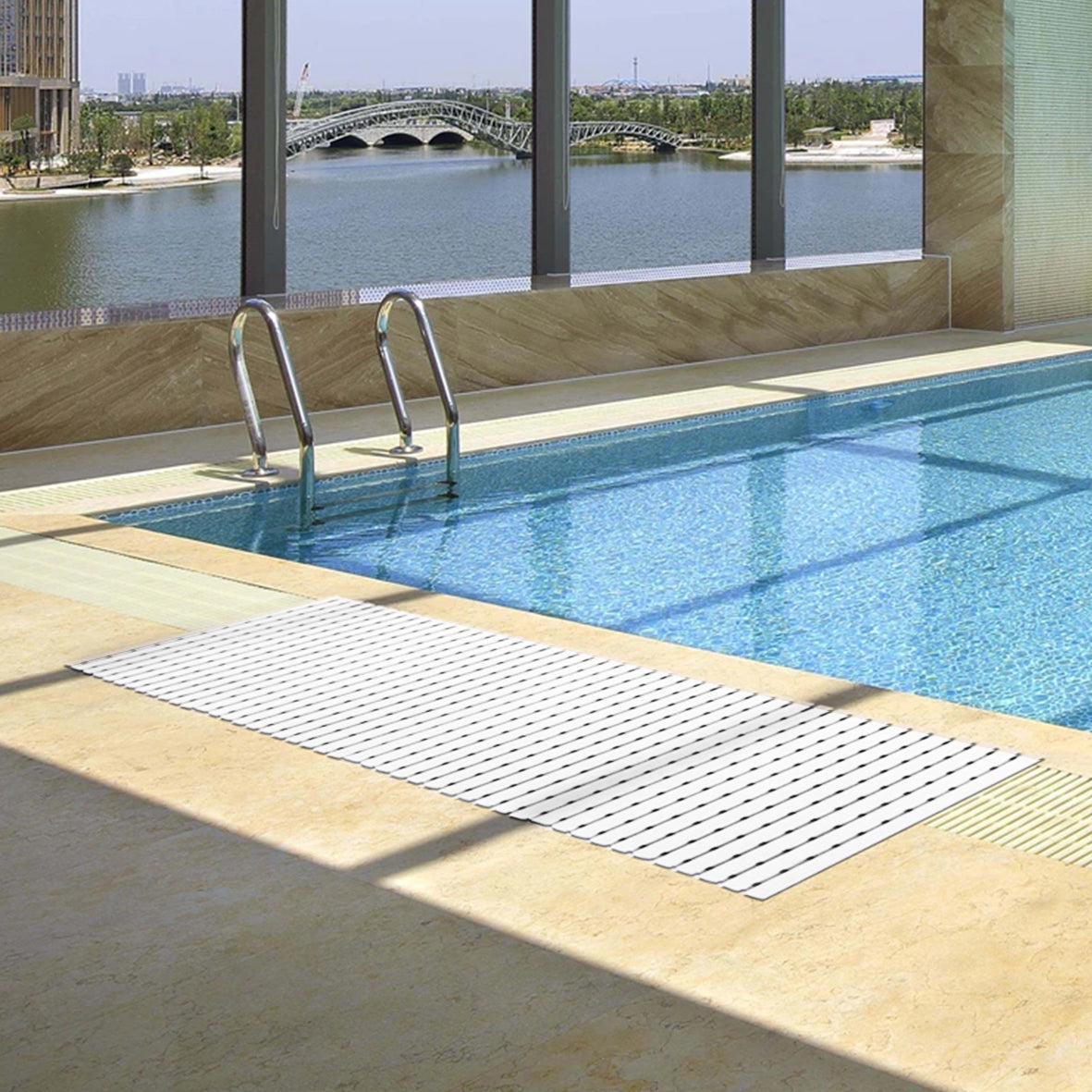 PVC Duckboard Wet Area Non-Slip Mat Drainage Matt - 5M Roll