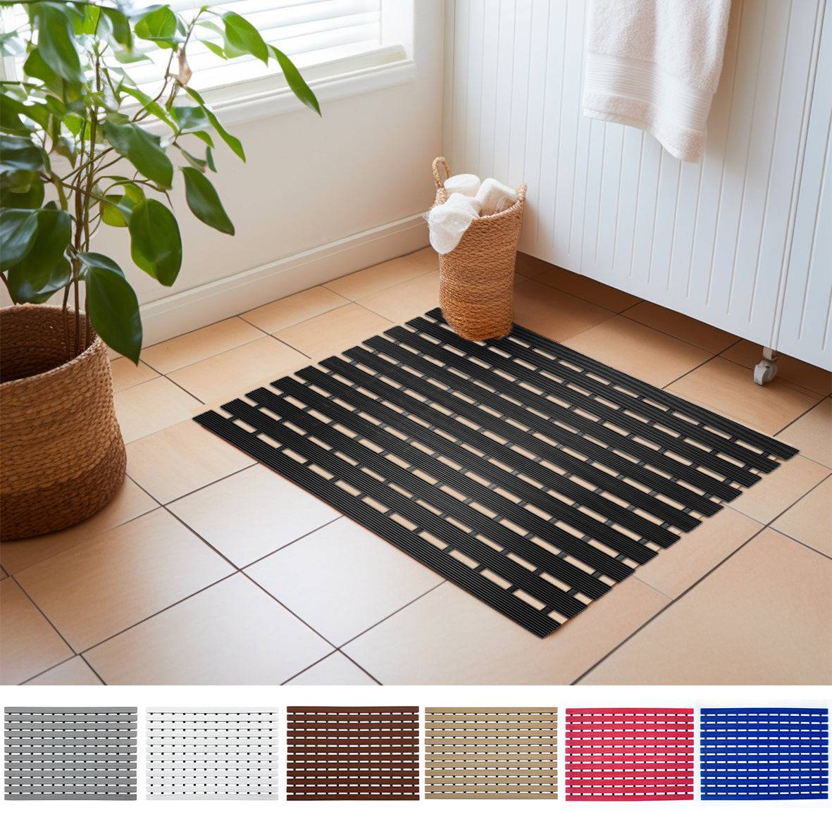 Nicoman Stylish Anti Slip Bath Matt Shower Mat 61cm x 43cm 