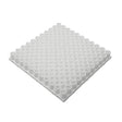 A close up of the whit ski mat on a white background