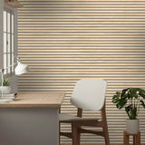 Belgravia Panacea Wood Slats Wallpaper Light Oak 1158