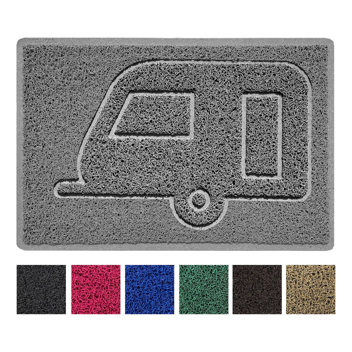 Nicoman Zerbino Per Caravan Grigio 90x60cm: A Goffrata, In PVC Spaghetti, Lavabile E Resistente