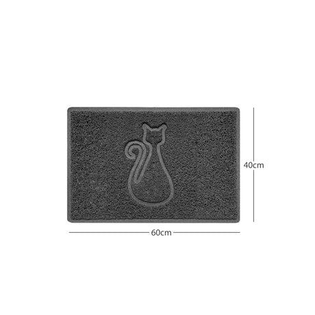 "Cat" Embossed Loofah Textured Spaghetti Door Mat