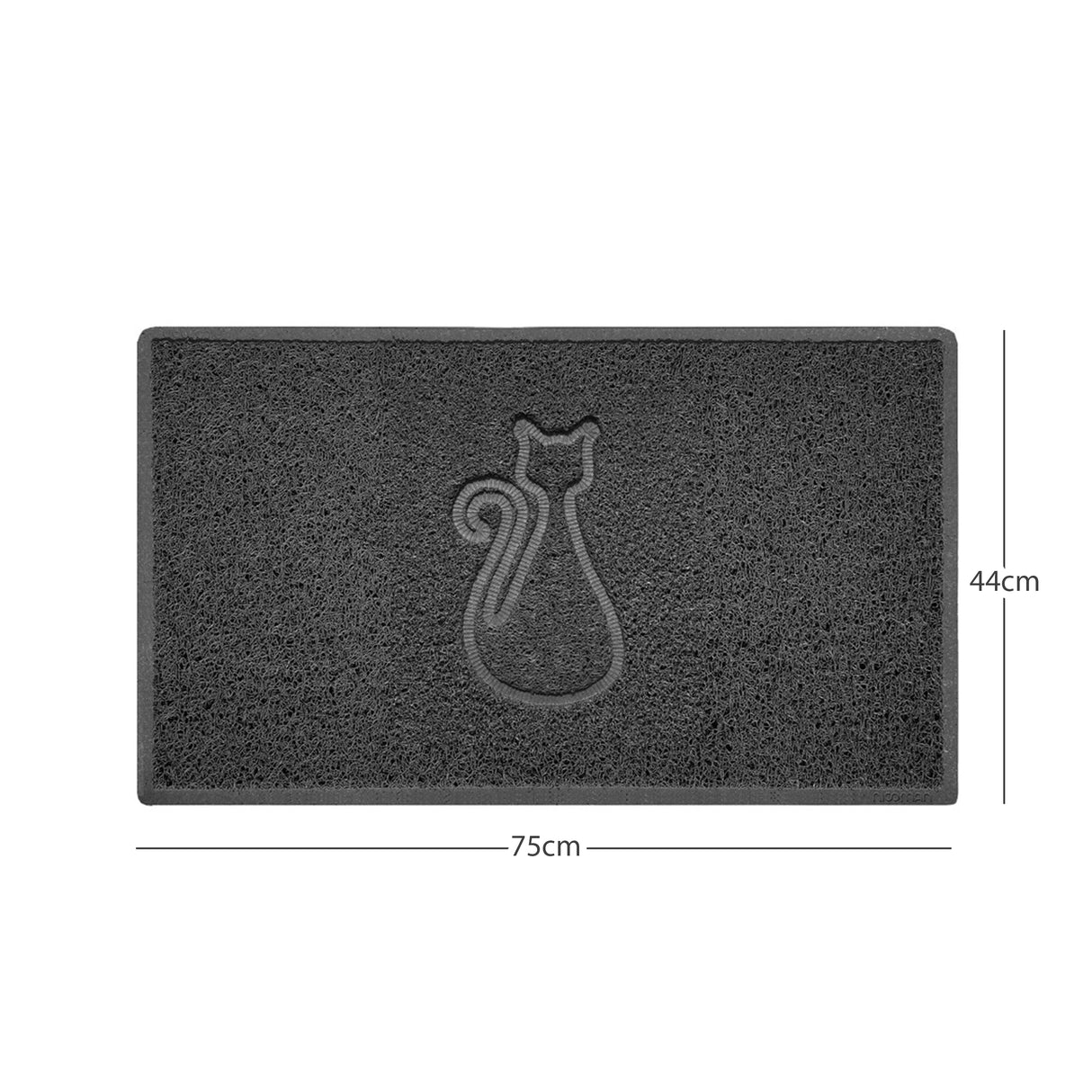 "Cat" Embossed Loofah Textured Spaghetti Door Mat