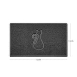 "Cat" Embossed Loofah Textured Spaghetti Door Mat