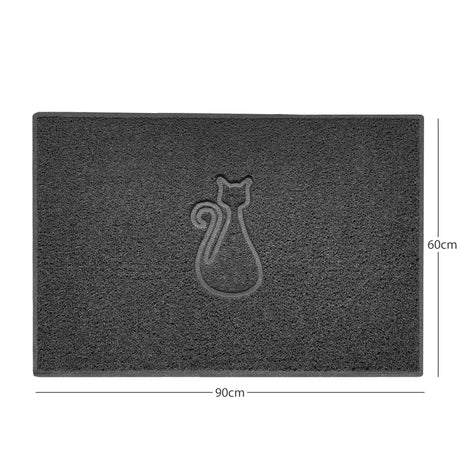 "Cat" Embossed Loofah Textured Spaghetti Door Mat