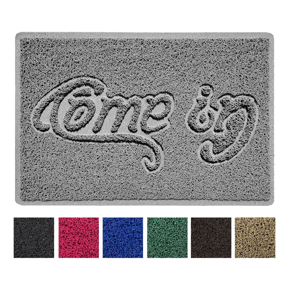 "Come In" Grey Spaghetti Door Mat