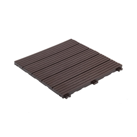 Cosmo Garden Patio Cosmopolitan Decking Tiles - Brown - Pack of 10