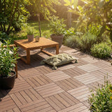 Cosmo Garden Patio Cosmopolitan Decking Tiles - Brown - Pack of 10