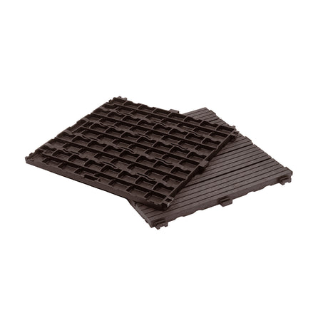 Cosmo Garden Patio Cosmopolitan Decking Tiles - Brown - Pack of 10