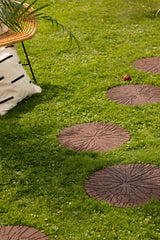 Eco-Friendly Garden Stepping Stones - Cracked Log Brown