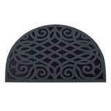 Victorian Style Eco Halfmoon Indoor and Outdoor Doormat - Grey