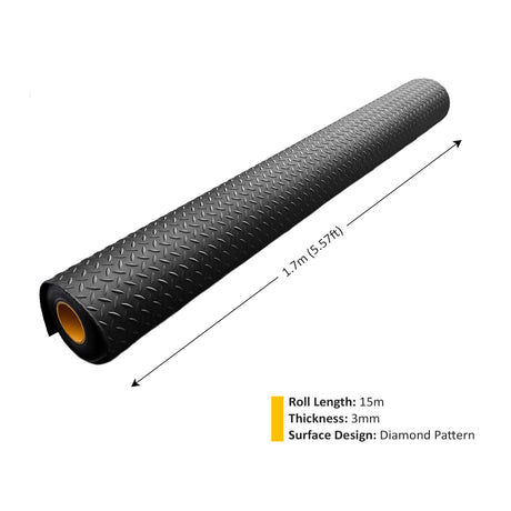 Diamond Tread Safety Flooring Rolls