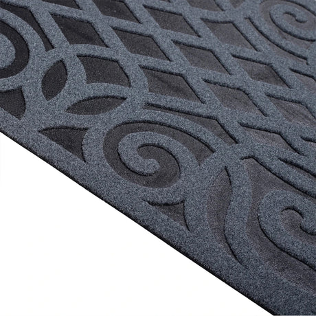 Victorian Style Eco Halfmoon Indoor and Outdoor Doormat - Grey
