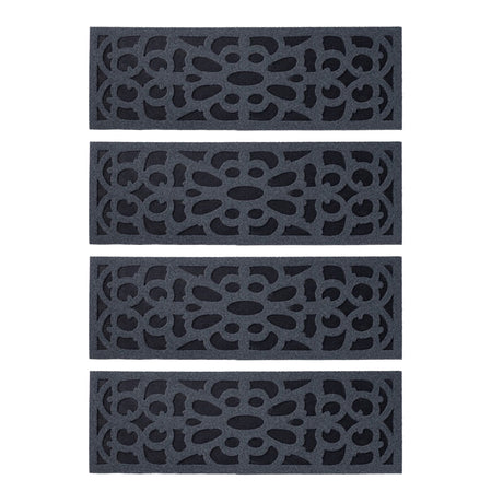Victorian Style Eco-Friendly Rubber Step Mat - Grey