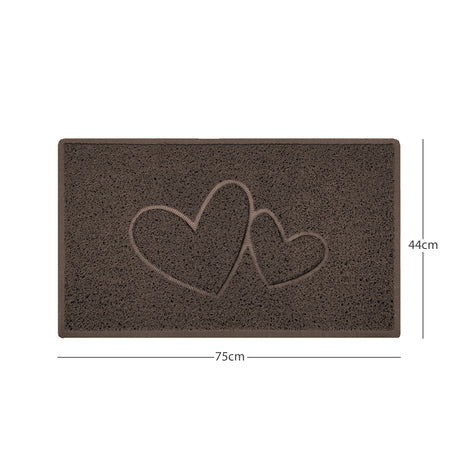 Embossed Spaghetti Outdoor Doormat - Brown