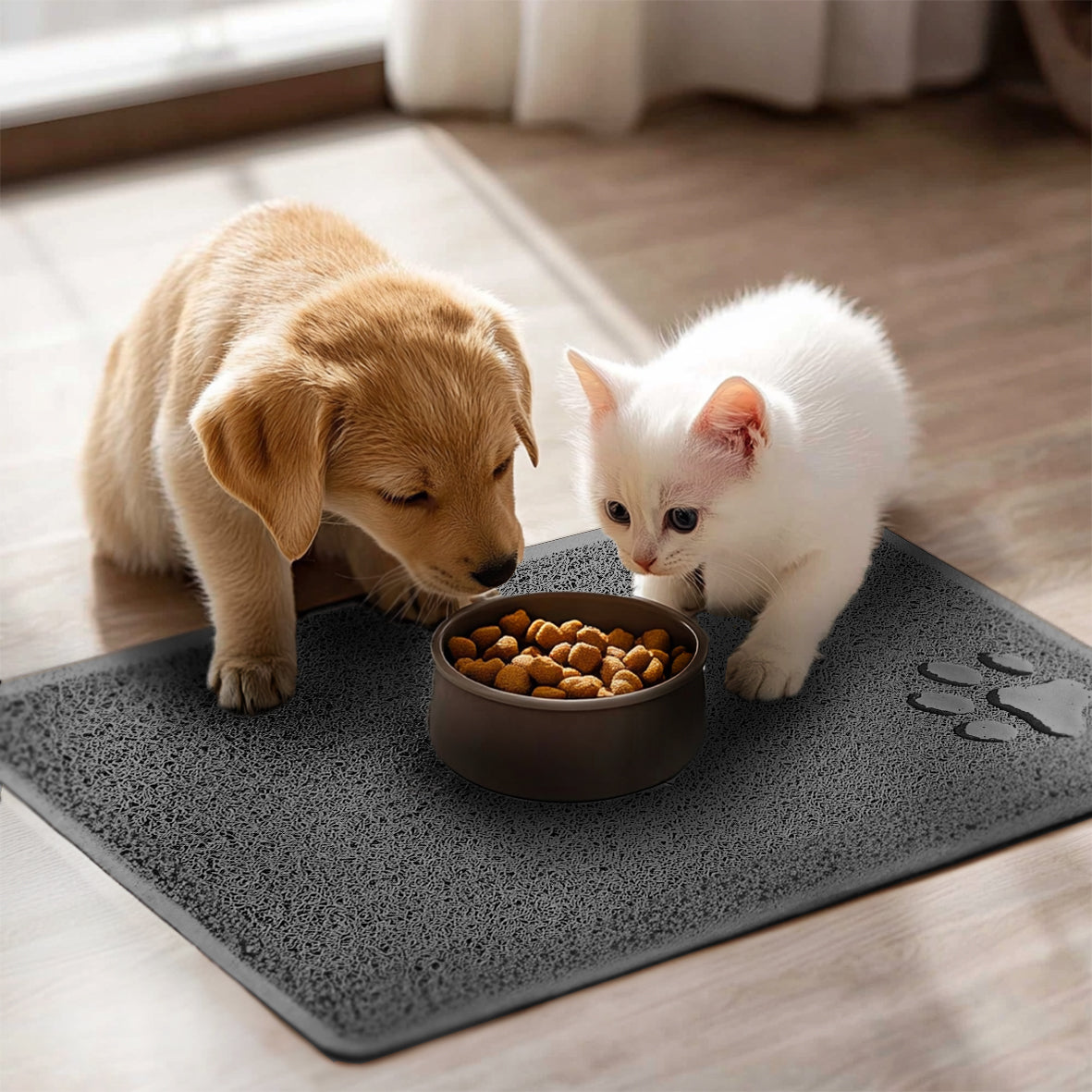 Pet Feeding Mat, Mini Paw Design 75x44 cm