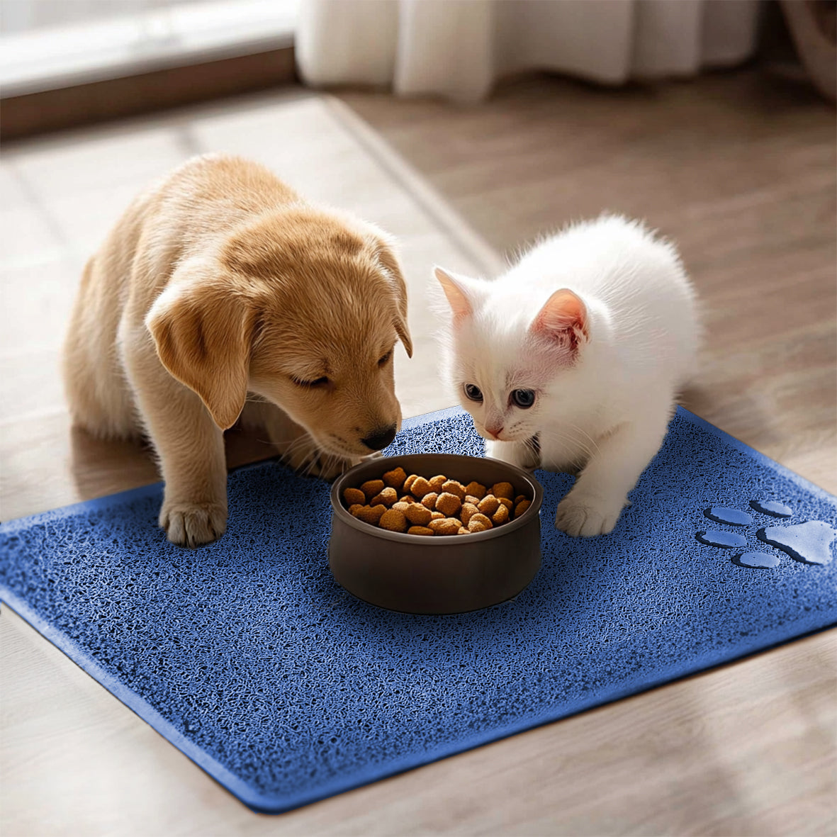 Pet Feeding Mat, Mini Paw Design 90x60 cm