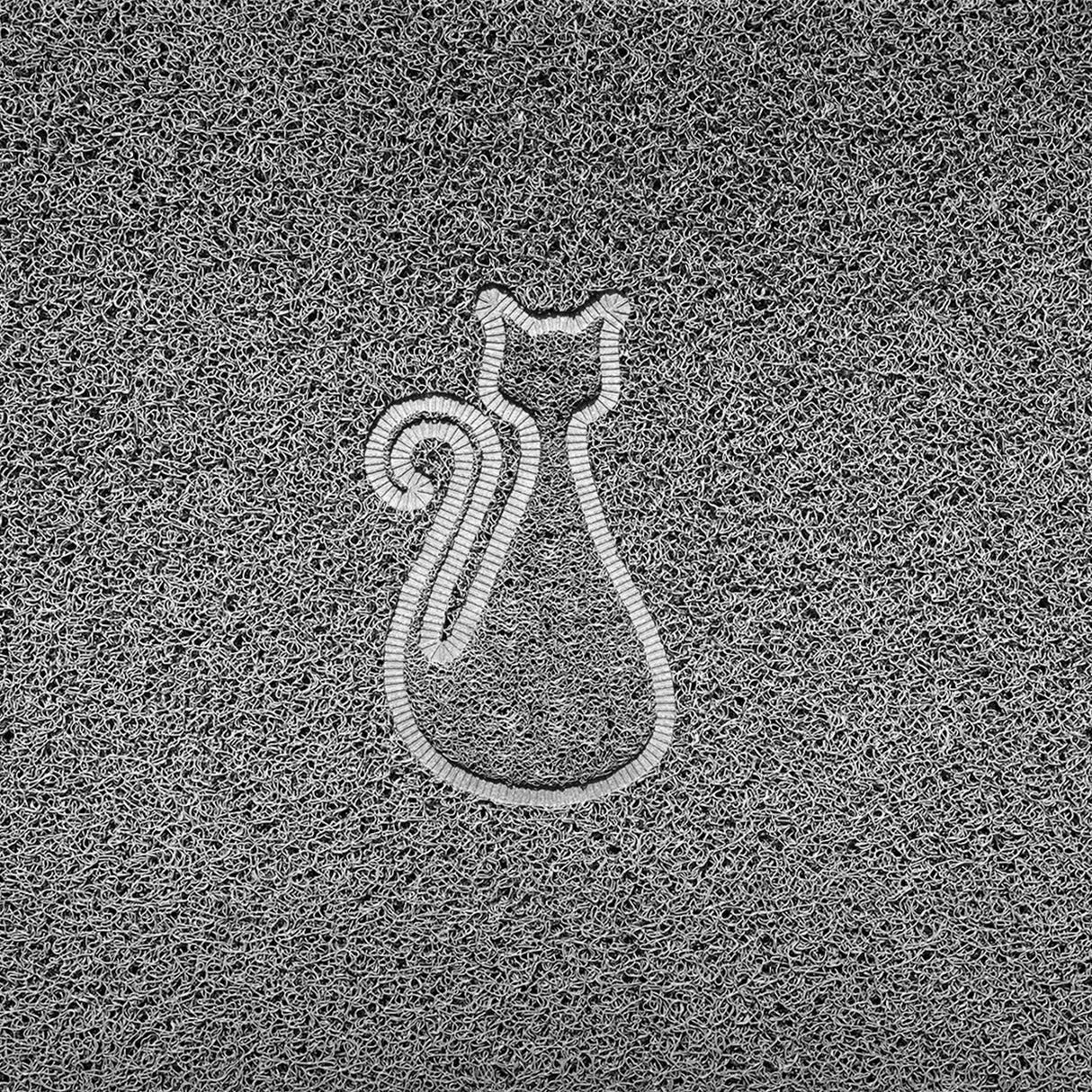 "Cat" Embossed Loofah Textured Spaghetti Door Mat