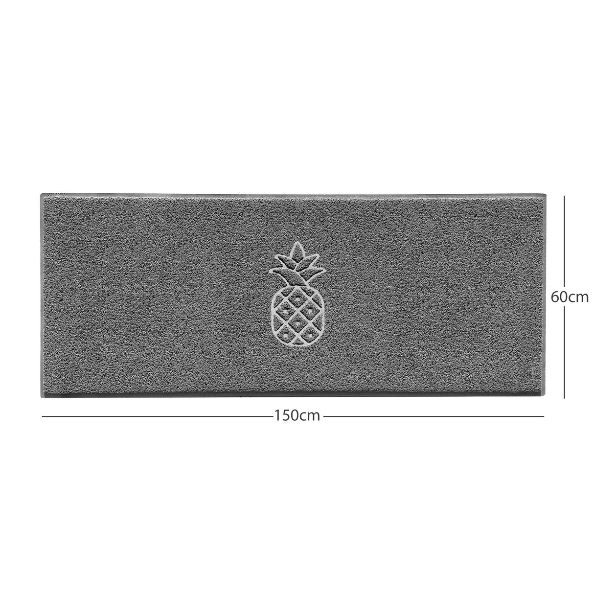 "Funny Pineapple" Grey Spaghetti Door Mat