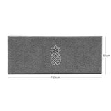 Embossed Pineapple Grey Spaghetti Door Mat