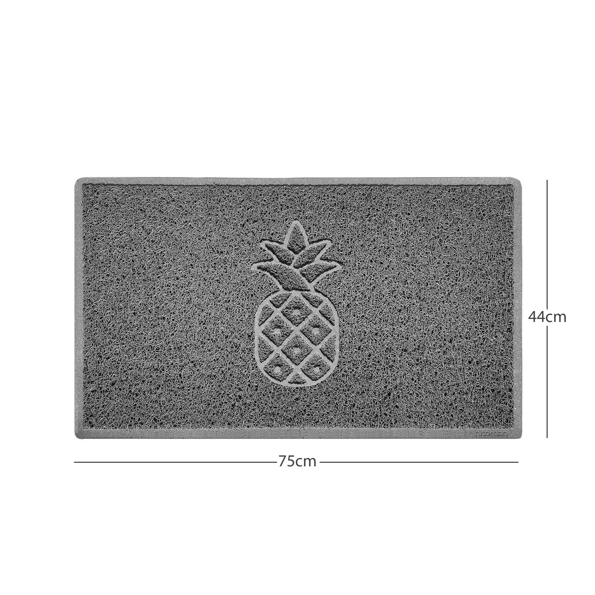 "Funny Pineapple" Grey Spaghetti Door Mat