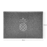 Embossed Pineapple Grey Spaghetti Door Mat