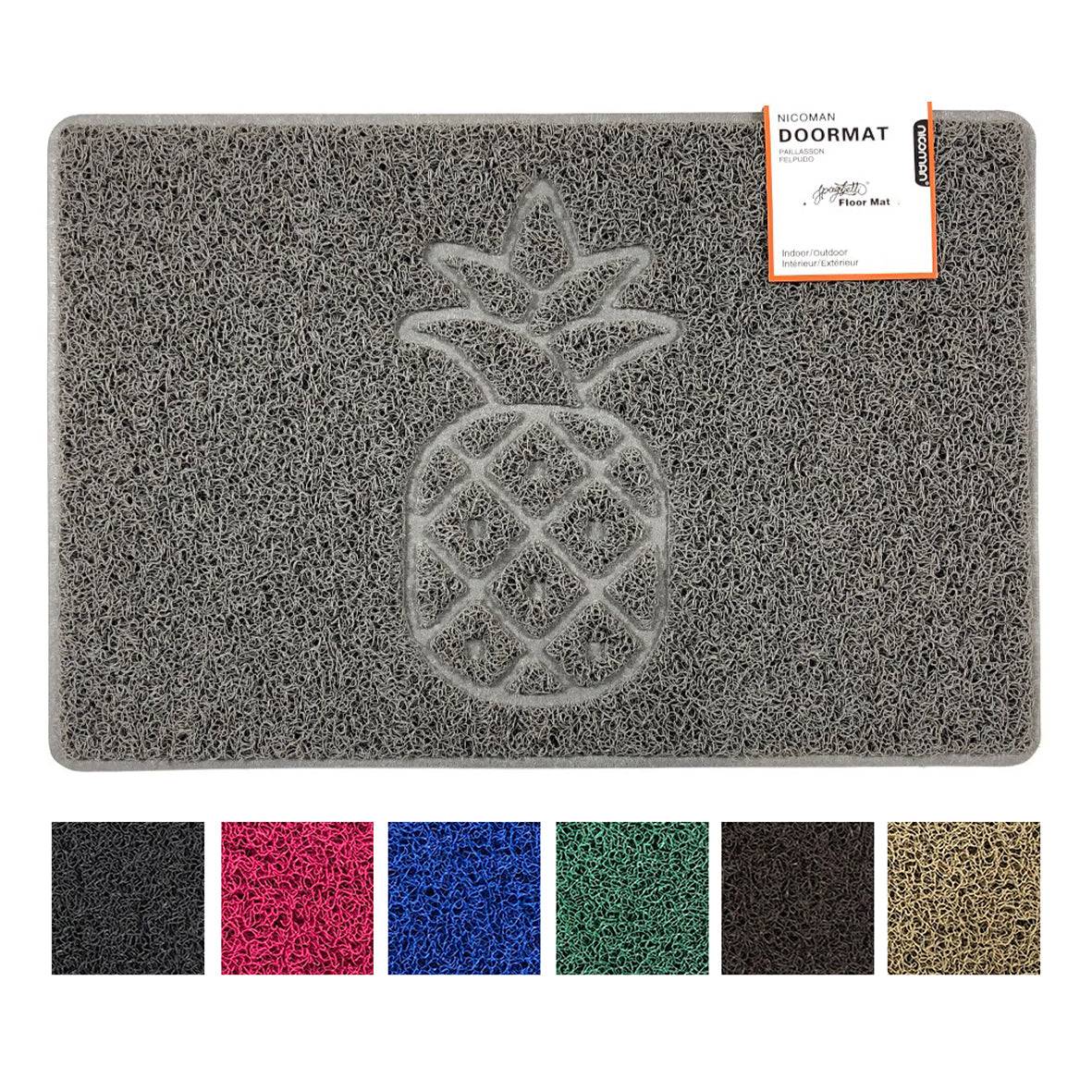 "Funny Pineapple" Grey Spaghetti Door Mat