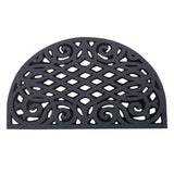 Victorian Style Eco Halfmoon Indoor and Outdoor Doormat - Grey