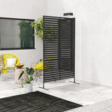 Freestanding Outdoor Privacy Screen with Stand 122cm x 198cm - Slats