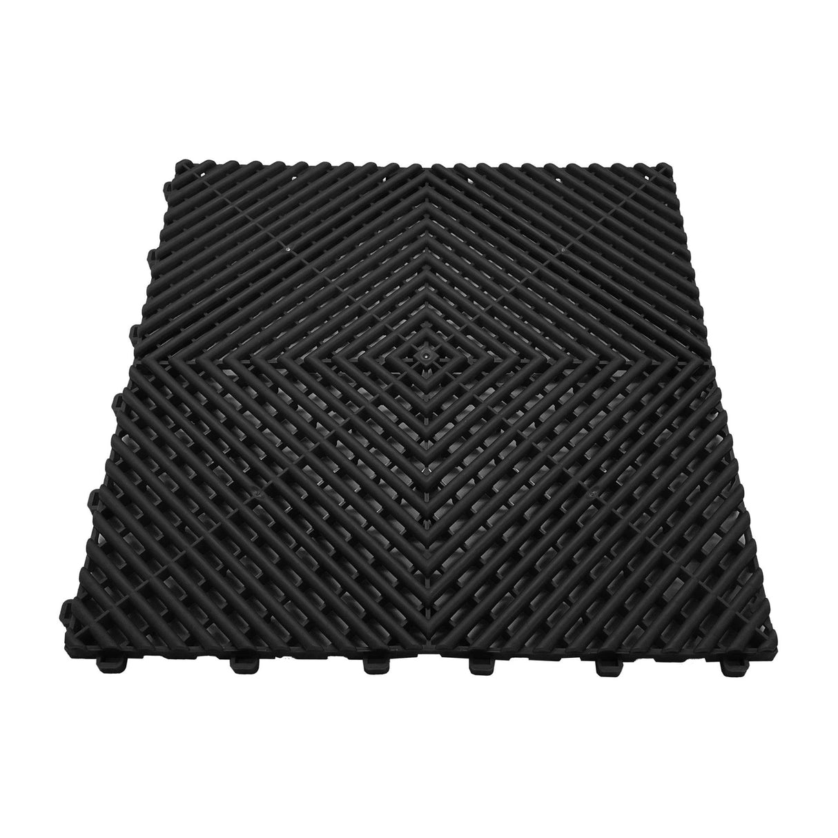 Nicoman Modular Interlocking Ribbed & Solid Garage Floor Tiles