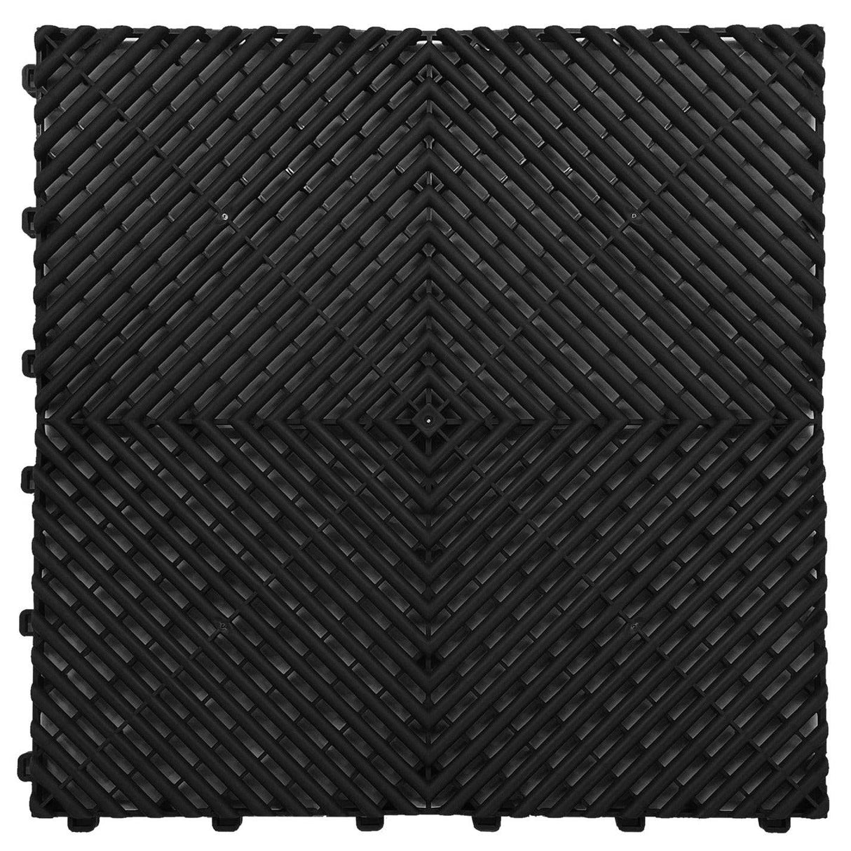 Nicoman Modular Interlocking Ribbed & Solid Garage Floor Tiles