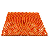 Modular Interlocking Ribbed Vented Garage Floor Tiles - Orange