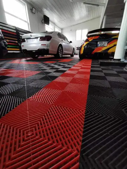 Nicoman Garage Flooring Tiles Similar to Swiss Trax ribbed tile