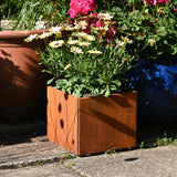 Rusty Square Plant Pot