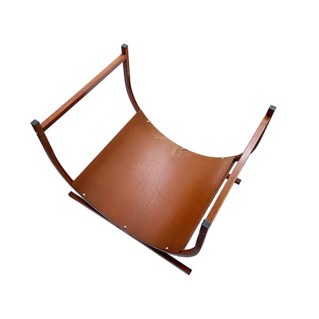 Pre-Rusted Metal Firewood Log Holder