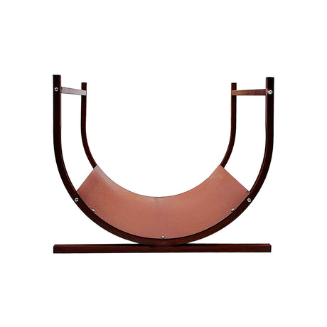 Pre-Rusted Metal Firewood Log Holder