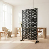 Metal Outdoor Privacy Screen with Stand 120cm x 180cm
