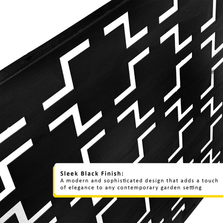 Metal Indoor/Outdoor Privacy Screen with Stand 120cm x 180cm - Squares