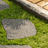 garden stepping stones and borders