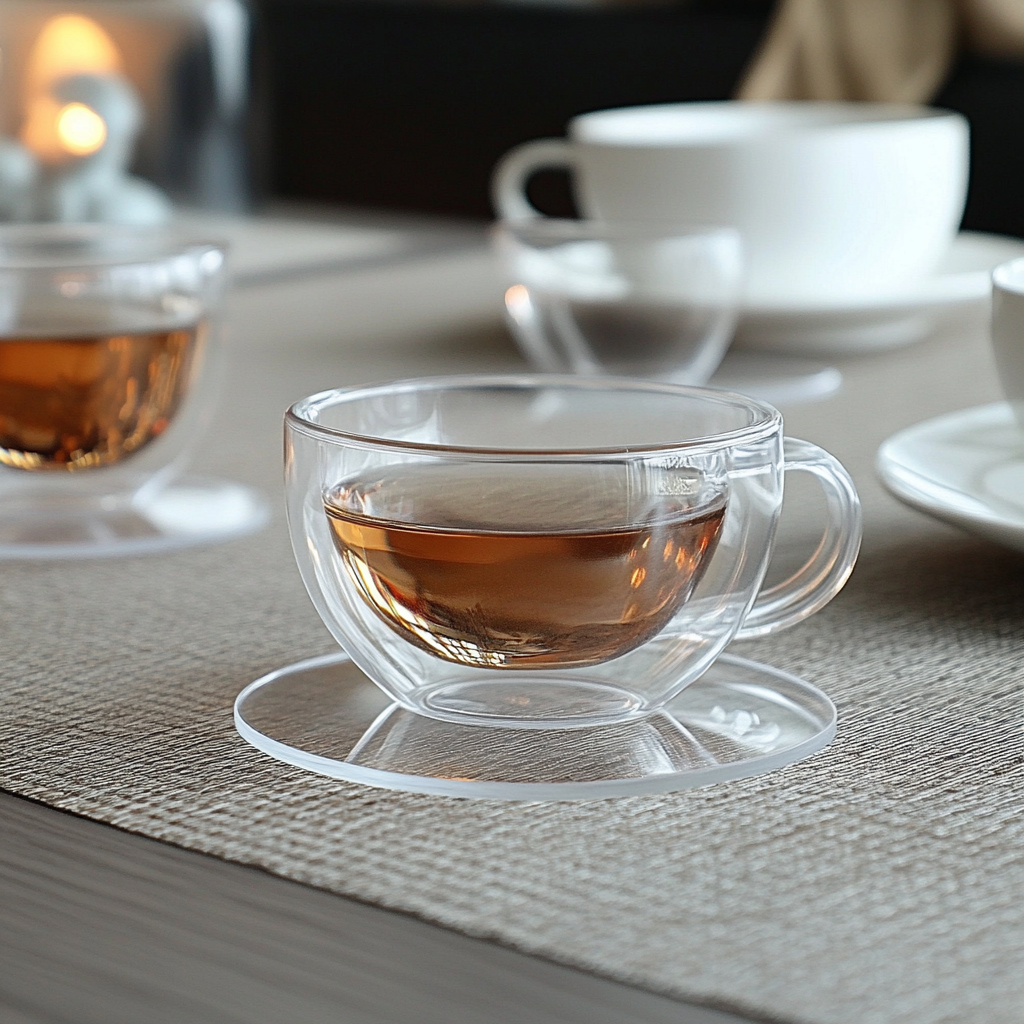 PVC Drink Coasters | Stylish Transparent & Frosted | Round & Square ...
