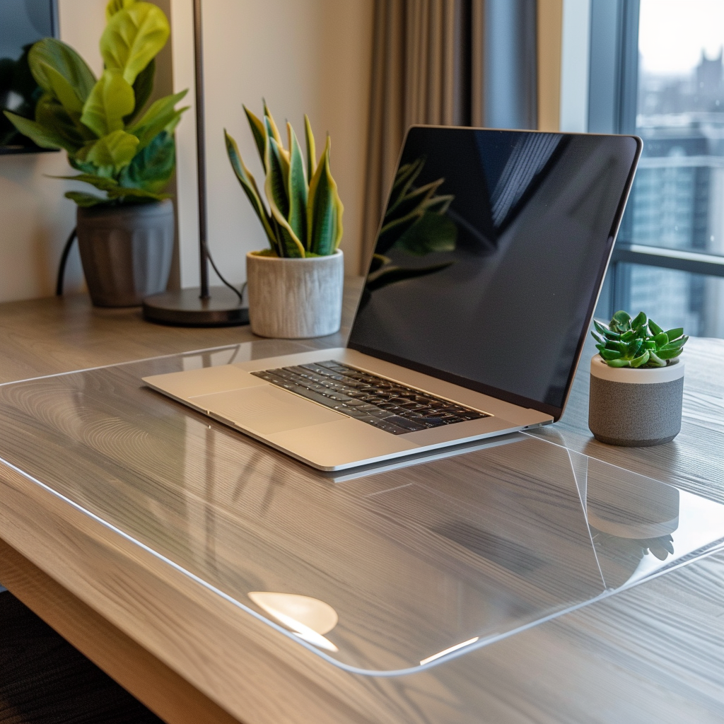 PVC Clear Desk Mat Table Cover - Transparent