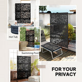 Freestanding Outdoor Privacy Screen with Stand 122cm x 198cm - Bamboo Style
