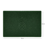 Embossed Pineapple Grey Spaghetti Door Mat