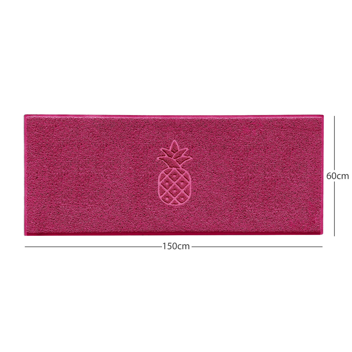 Embossed Pineapple Grey Spaghetti Door Mat