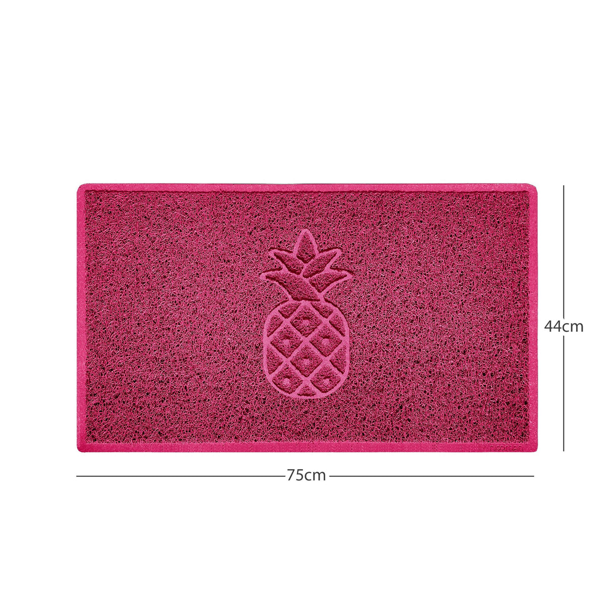 Embossed Pineapple Grey Spaghetti Door Mat