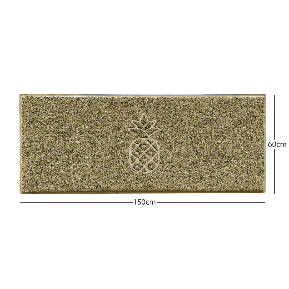 "Funny Pineapple" Grey Spaghetti Door Mat